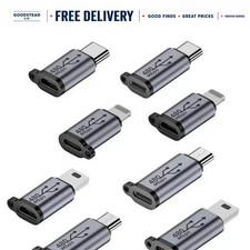 DIXSG USB C to Micro USB Mini USB iOS Adapter Converter 480Mbps 2.4A picture