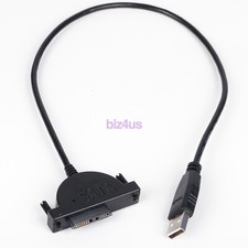 USB 2.0 to 7+6 13Pin SATA Laptop CD/DVD/Blu-ray Optical Drive Adapter Cable  picture
