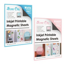 24PK Printable Magnetic Photo Paper Matte + Glossy White for Inkjet Laser Cricut picture