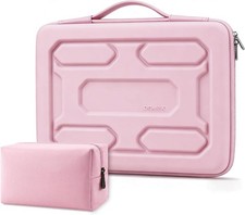 Pink 14-14.4 Inch Hard Shell Laptop Sleeve Case, Waterproof & Shockproof with Ha picture