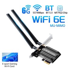 AX5400 WiFi6E PCIe Gaming Network Card MT7922 BT5.3 Tri-Band Wireless Adapter PC picture
