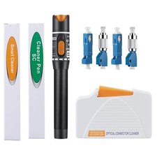 - 2 pcs Fiber Optic Cleaner Pen for LC/MU/SC/ST/FC Connector & 1pc Fiber Clea... picture