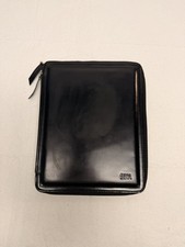 Sena Premium Leather Zip Portfolio Tablet Case Organizer Padfolio Black Handmade picture