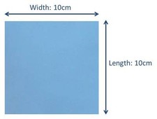 1pc Blue 100mm 100 0.5mm Silicone Thermal Pad Sheet GPU CPU Memory Chip Set Sink picture