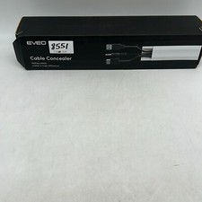 Eveo Wall Mounted Paintable Hiding Plastic Cord Cable Concealer With Connectors picture