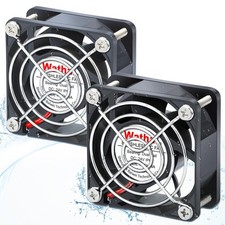 Cooling Fan 2 Pcs 60mm x 25mm 24V DC IP67 Dual Ball 2 Pin for Small PC Cases picture