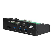 Kingwin Powered USB Hub 3.0 w/ 1 USB-C Port, SD Card 3 Port Hub, black picture