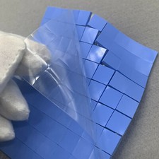 100PCS 10*10*2mm GPU CPU Heatsink Cooling Thermal Conductive Blue Silicone Pad picture
