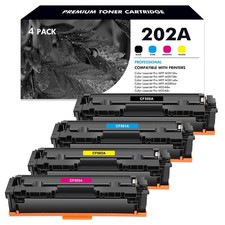 4PK CF500A 202A Toner Cartridge Fits HP LaserJet Pro MFP M281fdw M281cdw M280nw picture