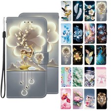Lion Feather Flower Wallet Phone Case for Samsung A14 A56 A07 A26 A36 A55 A17 picture