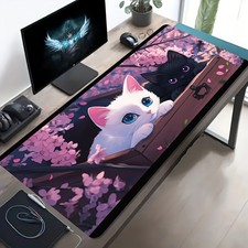 1pc Large-sized Esports Gaming Mouse Pad Featuring a Cute Cat in a Wooden Crat picture