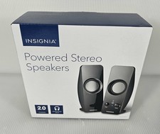 NEW Insignia Powered Stereo Speakers 2.0 Channel, for Computers, 3.5mm Jack  picture