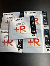 Lot of 5 - 5 Disc Pack Fujifilm DVD+R Camcorder 1.4 GB / 120 Min 16X/ For Videos picture
