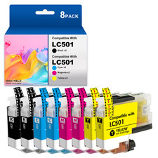 8 PACK Printer Ink w/ Chip for Brother LC501 MFC-J1260DW MFC-J1360DW MFC-J1410DW picture