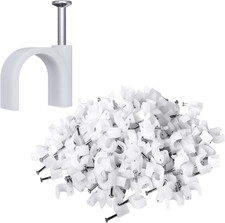 200 Pcs Cable Clips Nail In, Cord Clips Ethernet Cables Wire Wall Clips Cable St picture