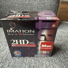 Imation 2HD 3.5 Diskettes Mac Formatted. 10 Diskettes SEALED picture