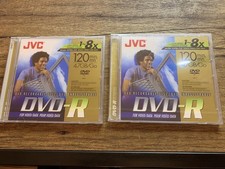 JVC Recordable DVD-R Disc 1-16x 120 min. 4.7 GB  2- New Sealed For Video Data A7 picture