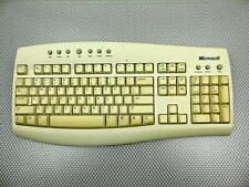 Vintage Microsoft Wireless Desktop  Keyboard Beige - WBR0125 ( No Receiver) picture