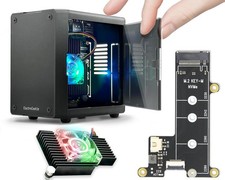 ElectroCookie Mini PC Case for Raspberry Pi 5 with M.2 NVMe SSD Matte Black picture
