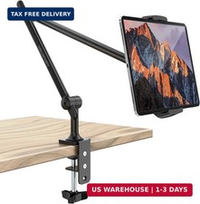 AboveTEK Tablet Stand Holder for Desk & Bed, Aluminum iPad Holder Arm with 360° picture