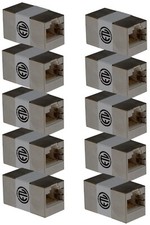 10 PCS CAT6 Full Shielded Network RJ45 InLine 8P8C F/F Coupler Cable Extender picture