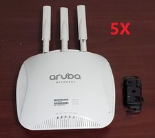 Lot of (5x) Aruba Instant IAP-224-US APIN0224 Access Point, Bracket, 3x Antenna picture