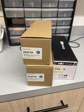 HP CF411A 410A Cyan Toner Cartridge M452 M477 Sealed QTY 3 picture