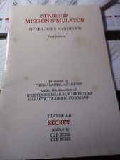Vintage 1979 Starship Mission Simulator Operator's Handbook First Edition RARE picture