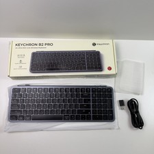 Keychron Ultra-Slim B2 Pro Bluetooth Keyboard 2.4 GHz Wireless Space Gray picture