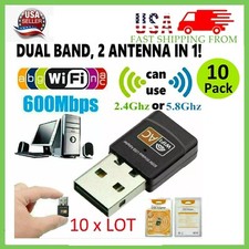 Lot of 10 x AC600 Mbps Dual Band 2.4/5Ghz Wireless USB Mini WiFi Network 802.11 picture