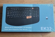 Ek33 Ergonomic Wireless Keyboard Encourages Natural Typing Posture picture
