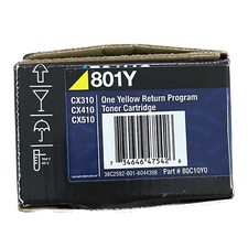 Genuine Lexmark 801Y One Yellow Return Program Toner Cartridge mNew picture