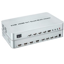 4 Port HDMI KVM Switch 4 IN 1 Out 4x1 HDMI Quad Multi-viewer USB keyboard Mouse picture