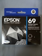 Genuine Epson 69 Standard Capacity T69120 Black Ink Cartridge Sealed  04/2012 picture
