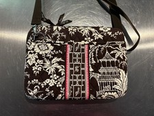 Vera Bradley Imperial Toile Mini Laptop iPad Tablet Case Semi Hard Quilted Brown picture