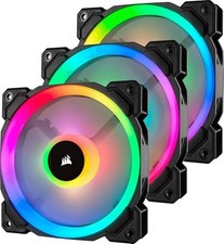 Set of Eight (8) Corsair LL120 120mm Dual LL RGB LED PWM Case Fans - CO9050071WW picture