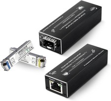 Mini Gigabit Fiber Media Converter Pair 20km SFP Module USB-C 5V for IP Camera picture