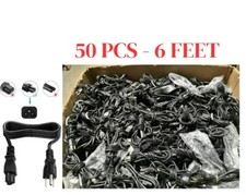 Lot of 50 pcs 6ft PC 3-Prong Mickey Mouse AC Power Cord for Laptop, PC, Printers picture