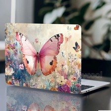2pcs Butterfly Art Laptop Light Beige Sticker Waterproof and Scratch Resistant picture