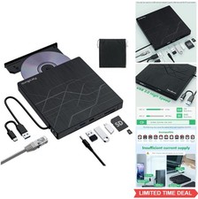 External CD DVD Drive USB 3.0 Hub Ethernet Adapter SD TF Card Reader Burner picture