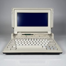 Vintage Tandy 1400 LT Personal Computer Laptop Japan w/ Case & Adapter  picture