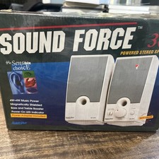 Sound Force 300 Powered Stereo Speakers New Vintage picture