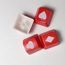 4PCS Red ABS keycaps Translucent Keycaps OEM R4 Poker Keycaps Keyboard picture