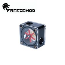 FreezeMod G1/4 Thread 3 WAY Splitters Indicator Flow Meter Water Cooling Black picture