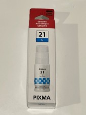 GENUINE Canon 21 Cyan Ink Bottle Tank NEW SEALED picture