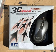 🔥Vintage BTC M850 3D Optical Mouse – New in Box – PS/2 – Retro PC Collectible🔥 picture