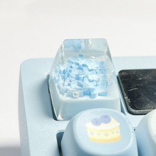 Sakura Artisan Resin Keycap Handmade Custom MX Cherry Mechanical Keyboard picture