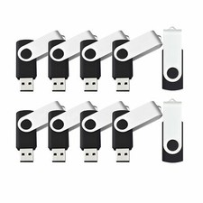 Wholesale 1/10/100pcs USB 2.0 8GB Metal Swivel USB Flash Drives Memory Stick Pen picture