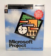 Sealed Microsoft  Project For Windows 95 - NOS Collectible Vintage Software New picture