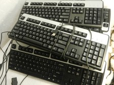 HP KU-0316 COMPUTER Keyboard 104-Key Wired USB Standard Desktop - Lot of 2x picture
